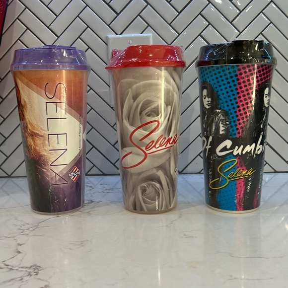 Selena tumbler plastic cup set‎ of 3, brand new and sealed - Picture 2 of 11